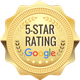 Gold badge with 