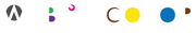 Webs of Color logo with white letters and colored shapes in and around the letters.