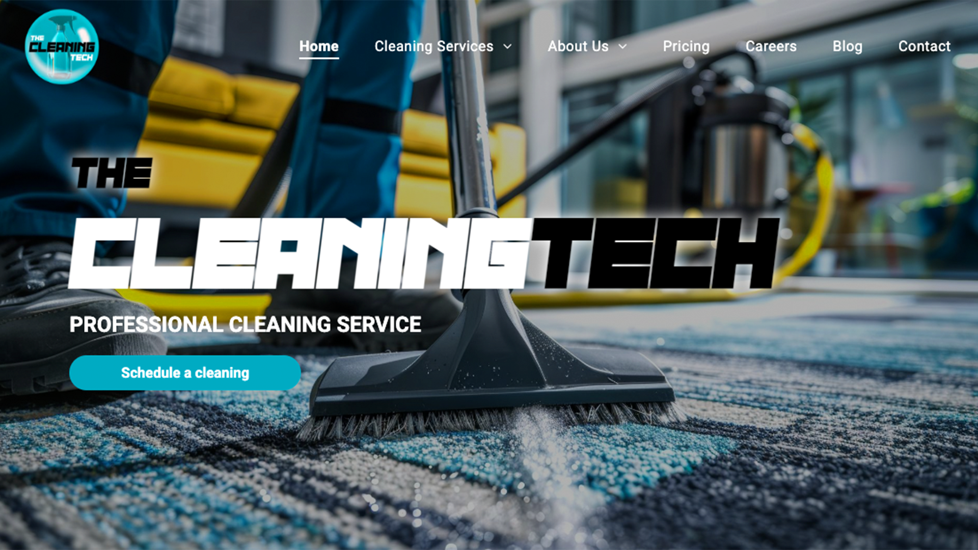 Screenshot of The Cleaning Tech website