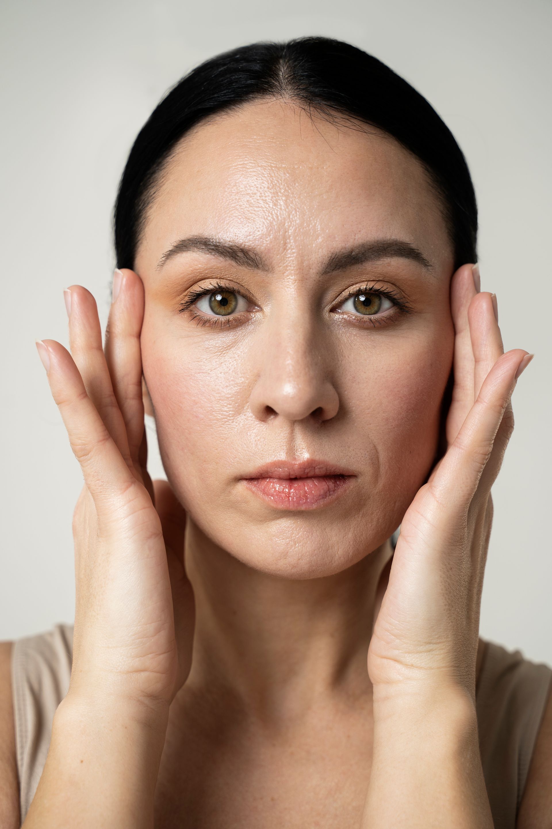 woman with glowing skin