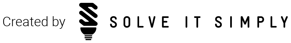 A logo for a company called solve it simply