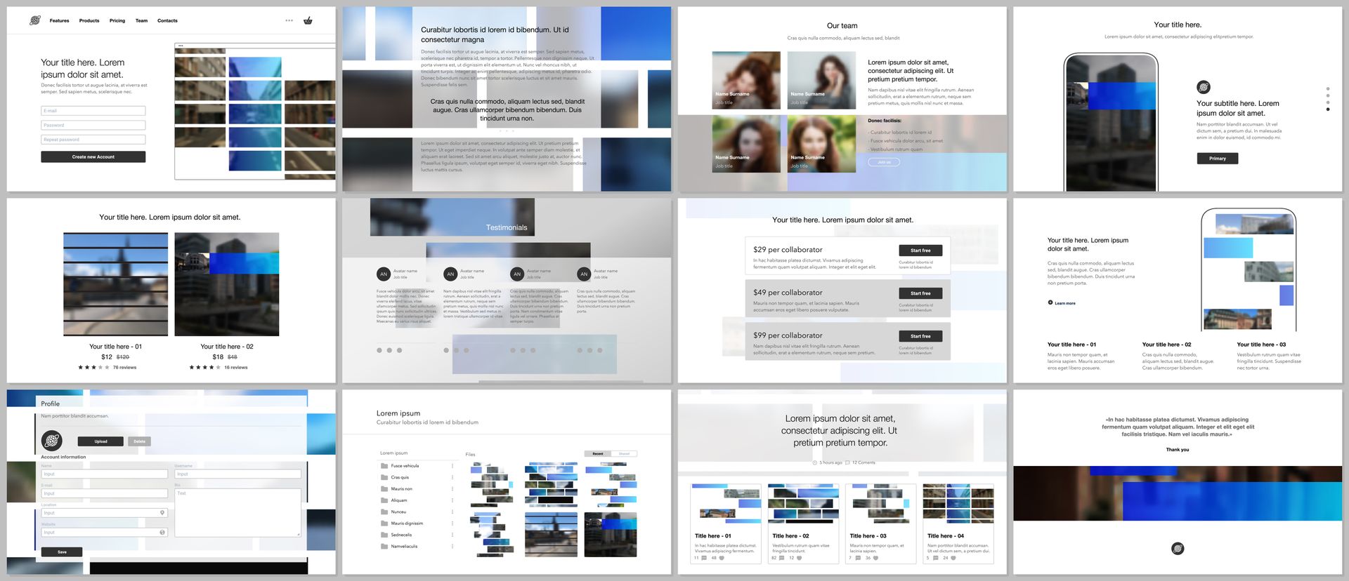 There are many different types of templates in this set for reputation management across platforms.