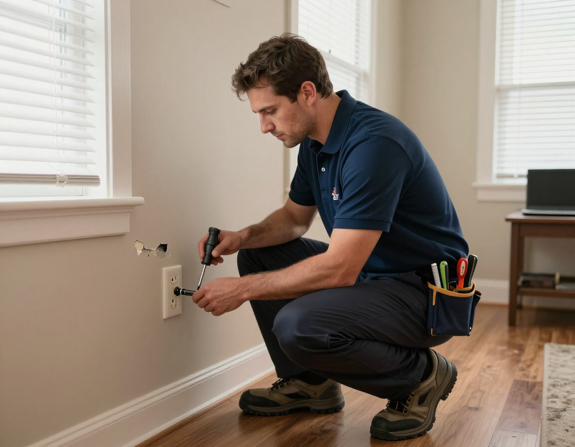 Maintenance technician at work