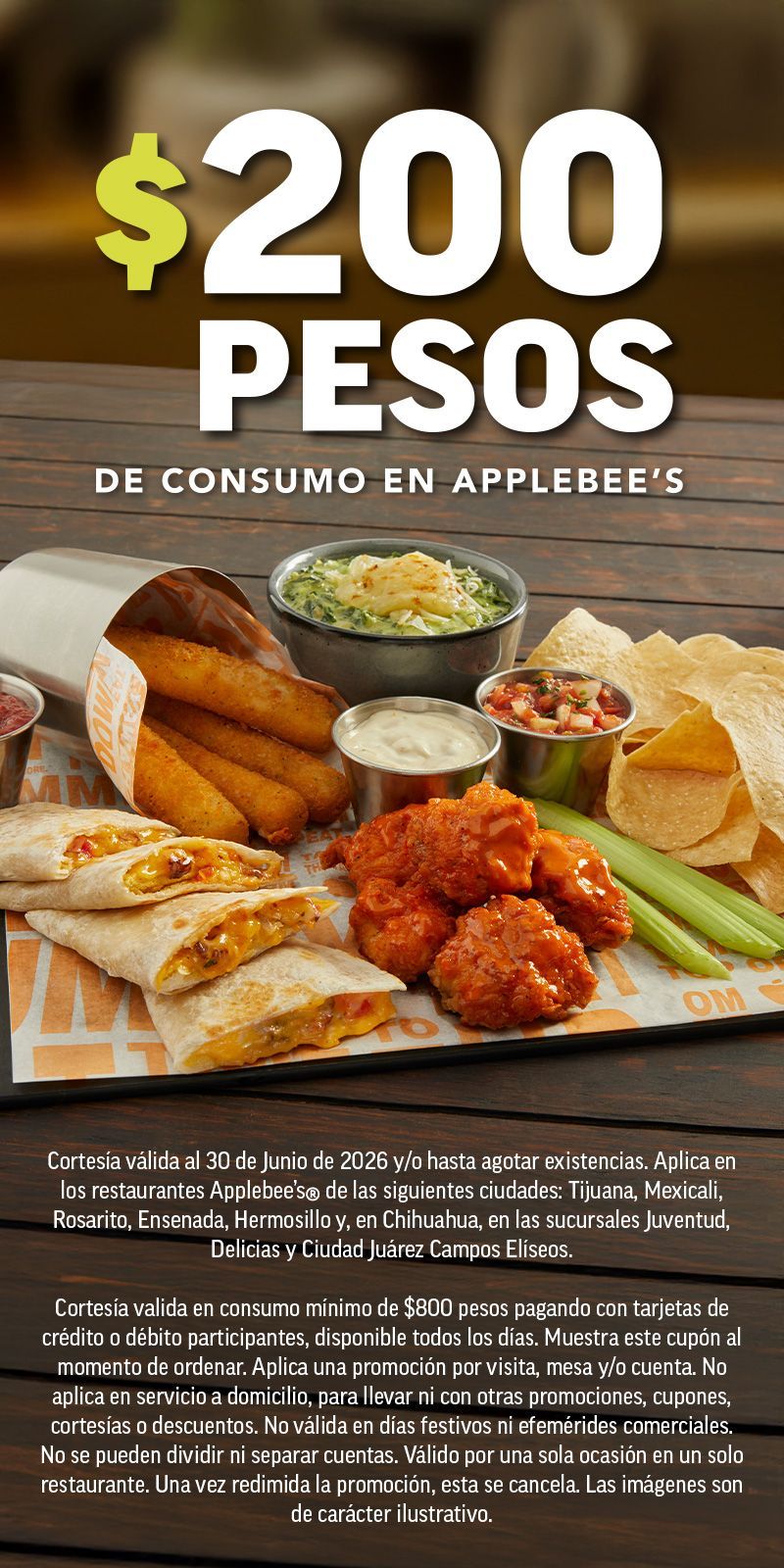 Consumo en APPLEBEE'S