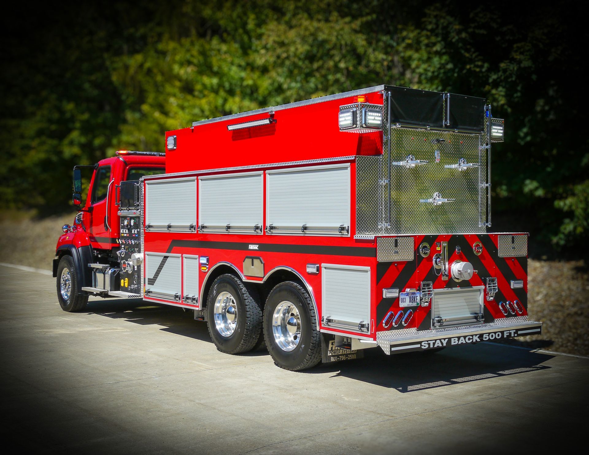 2024 Freightliner 114SD Plus, Cummins L9 450HP, 3000 Gallon Eagle QP, Darley 1000GPM Fire Pump, Firovac Power Double Portable Tank Bracket.