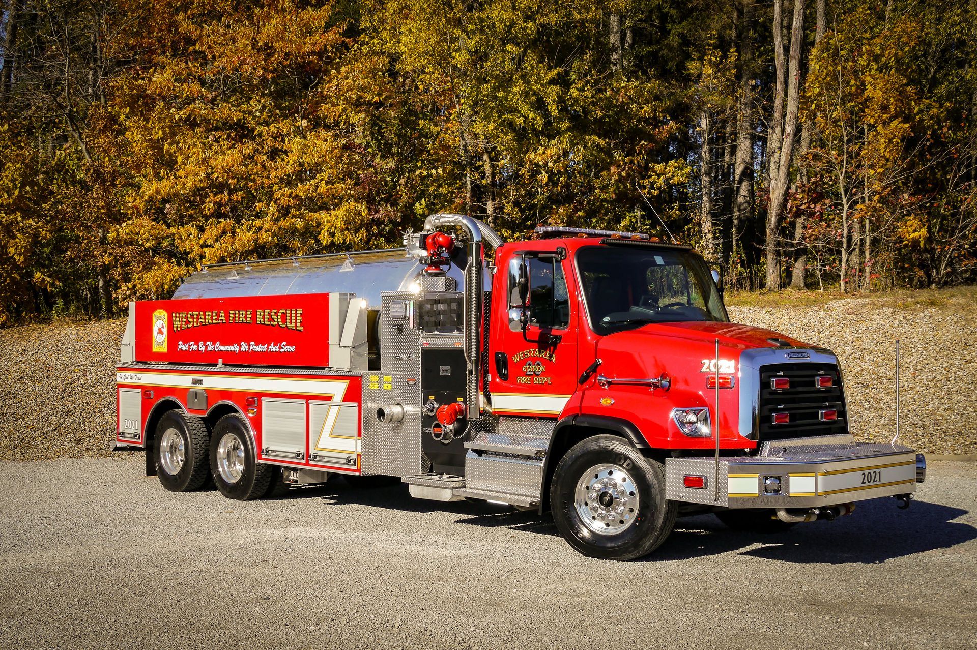 2025 Freightliner 114SD Plus, Cummins X12 500HP, 3500 Gallon Hawk QP, Darley 1000 GPM Fire Pump, Zico Portable Tank Bracket, Akron Brass StreamMaster II Deck Gun, Extended Front Bumper with 2.5