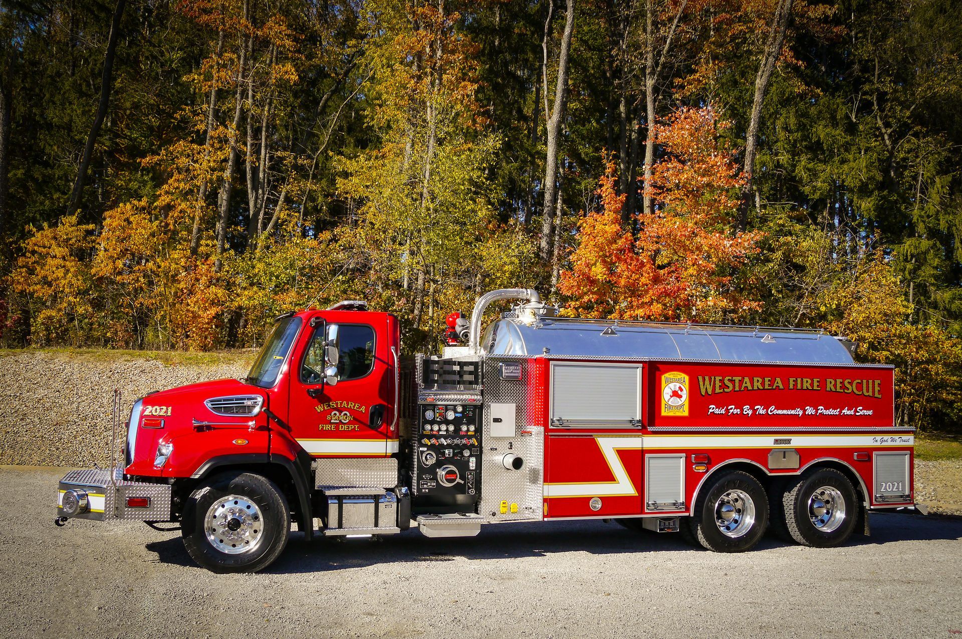 2025 Freightliner 114SD Plus, Cummins X12 500HP, 3500 Gallon Hawk QP, Darley 1000 GPM Fire Pump, Zico Portable Tank Bracket, Akron Brass StreamMaster II Deck Gun, Extended Front Bumper with 2.5