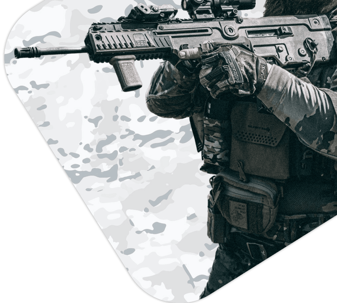 Geared soldier