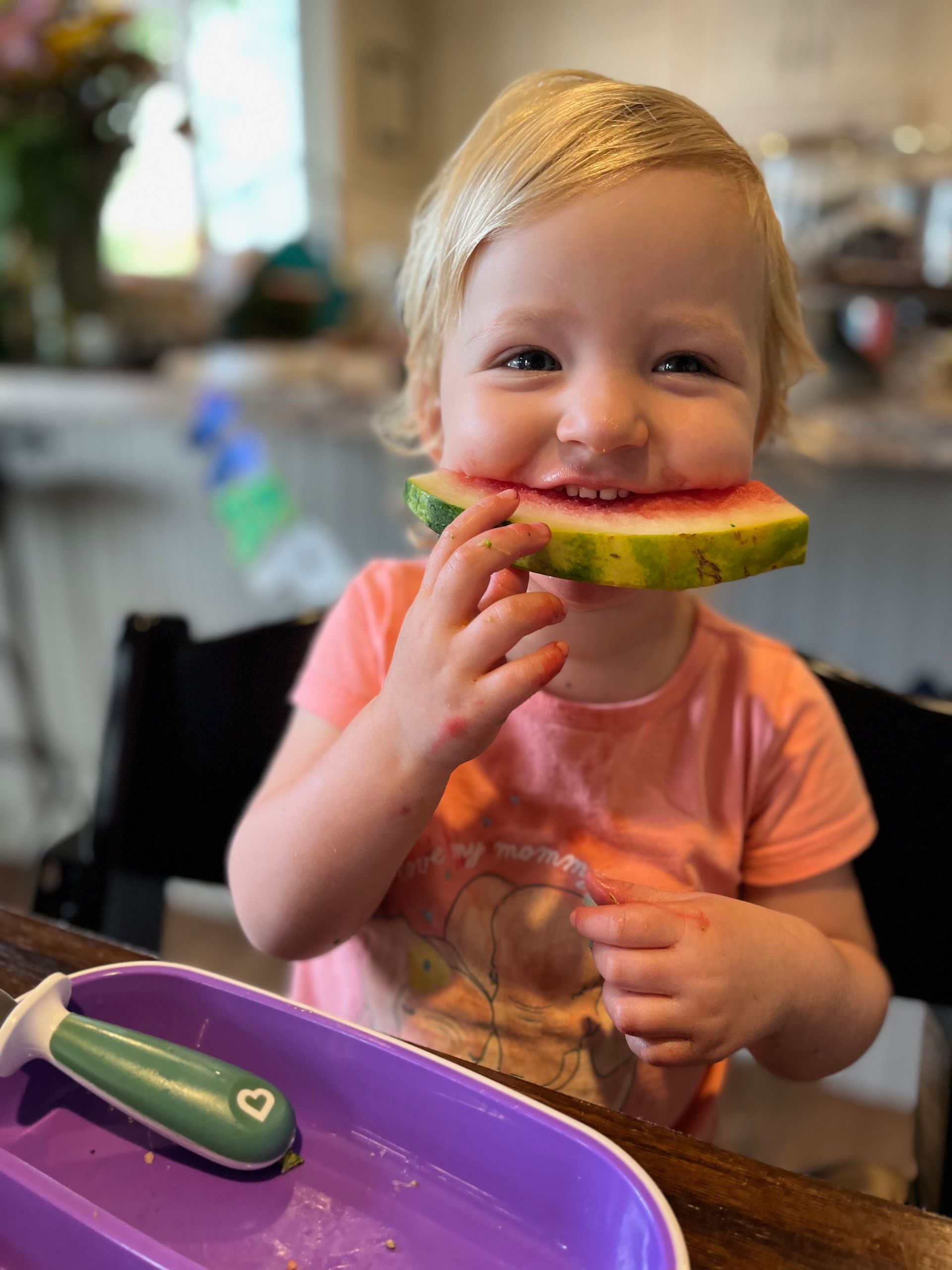 LBF Hero Abby Brown eating watermelon