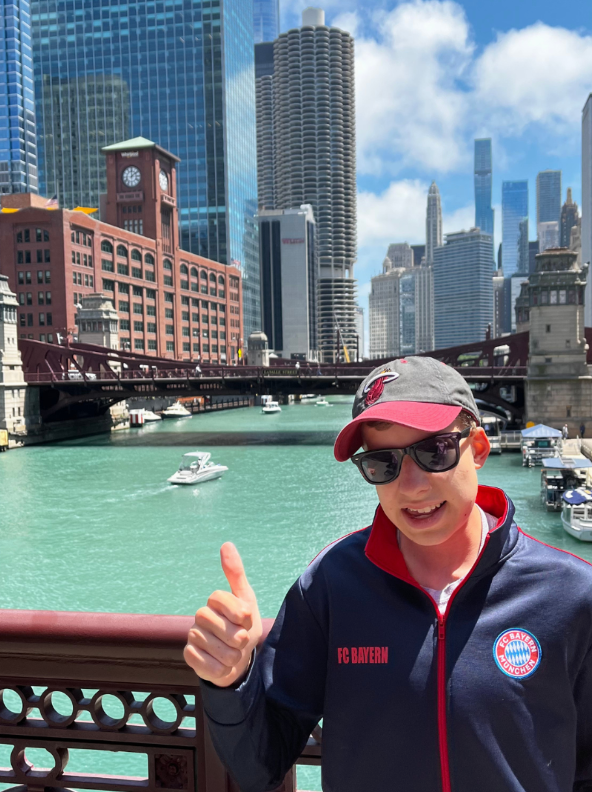 LBF Hero Bennett Younger giving thumbs up on bridge