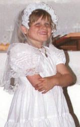 LBF Hero Kelley in first communion dress