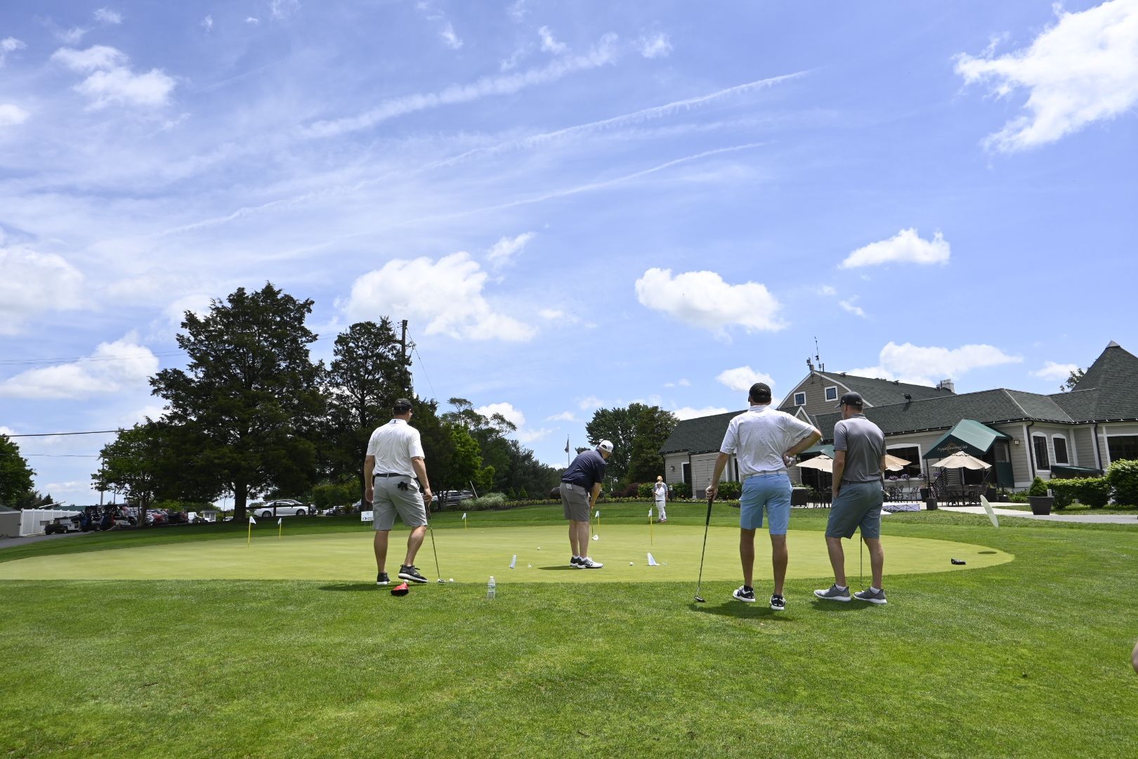 LBF golf tournament golfers on green