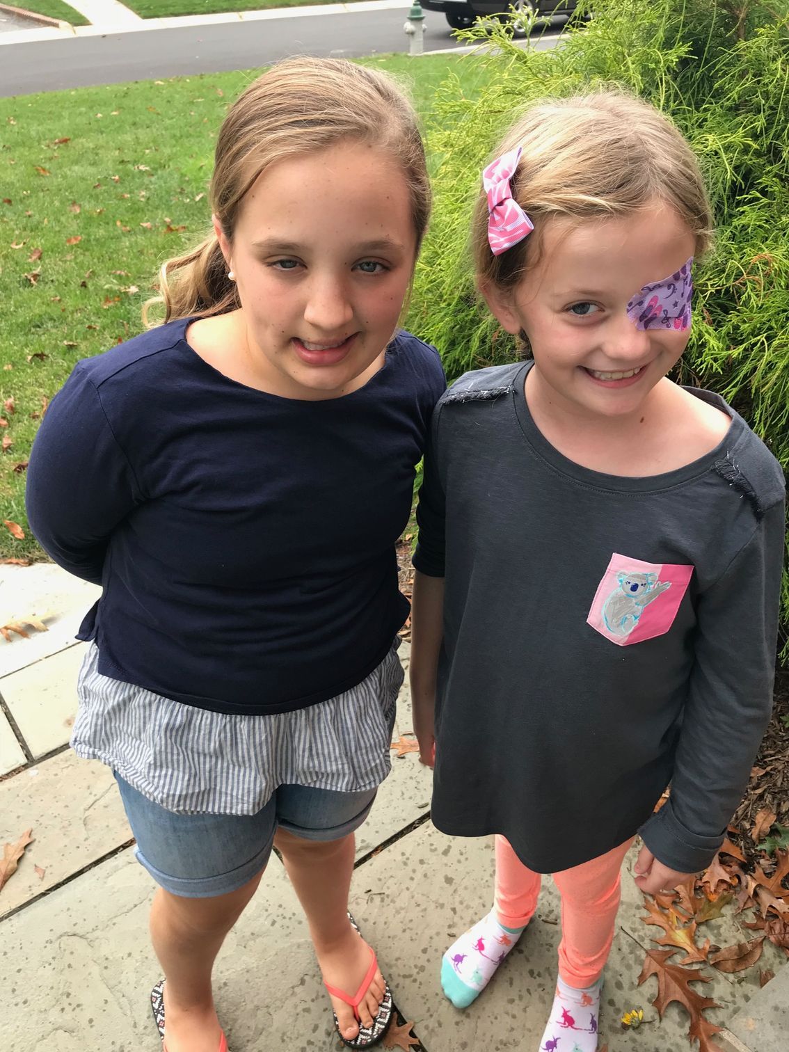 LBF heroes Lila and Maddie with their faces painted
