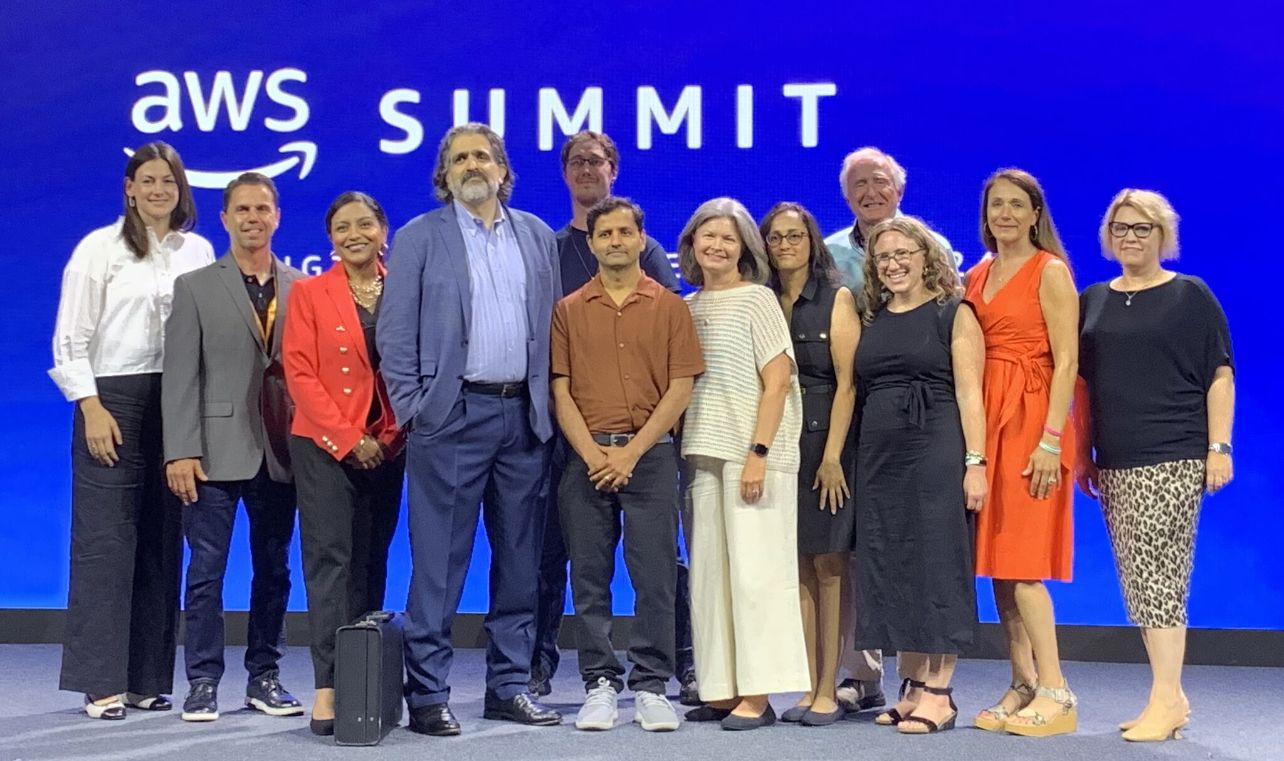 Lilabean Foundation team and AWS team at the AWS Summit