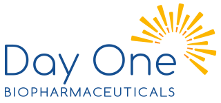 day one biopharmaceuticals text in blue with sun icon