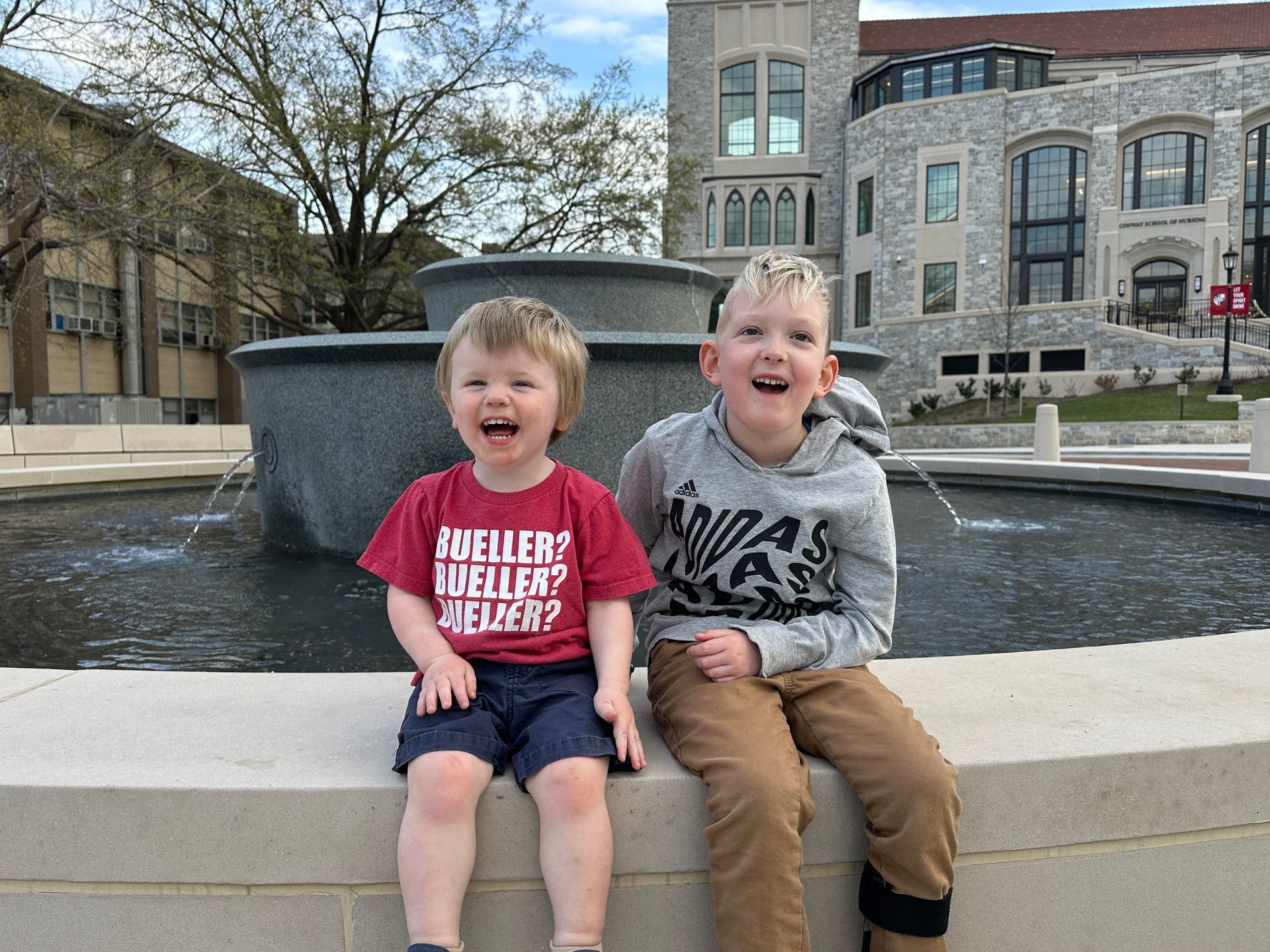 LBF Hero Reed Heggie sitting with a friend