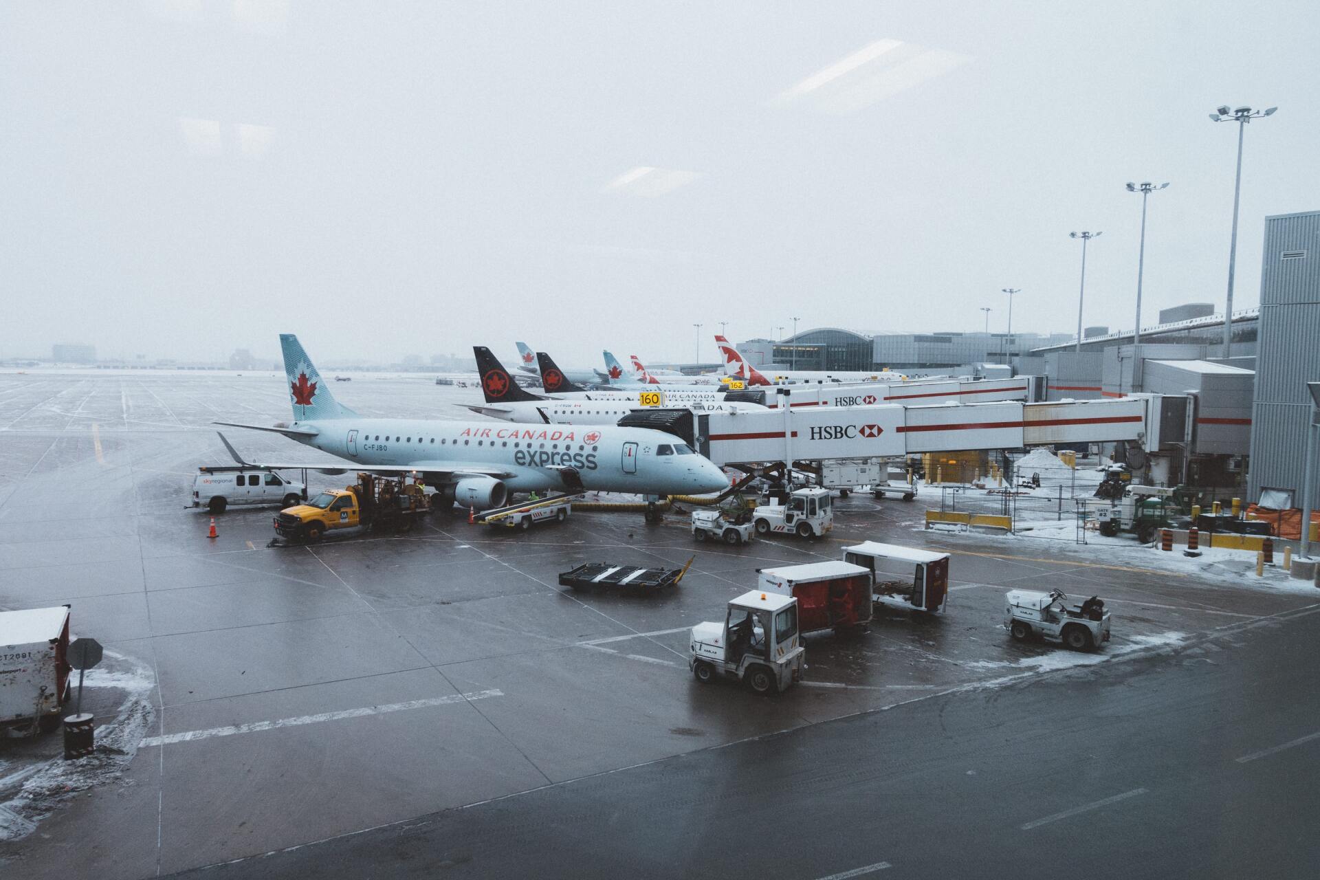 Airplanes at the boarding area