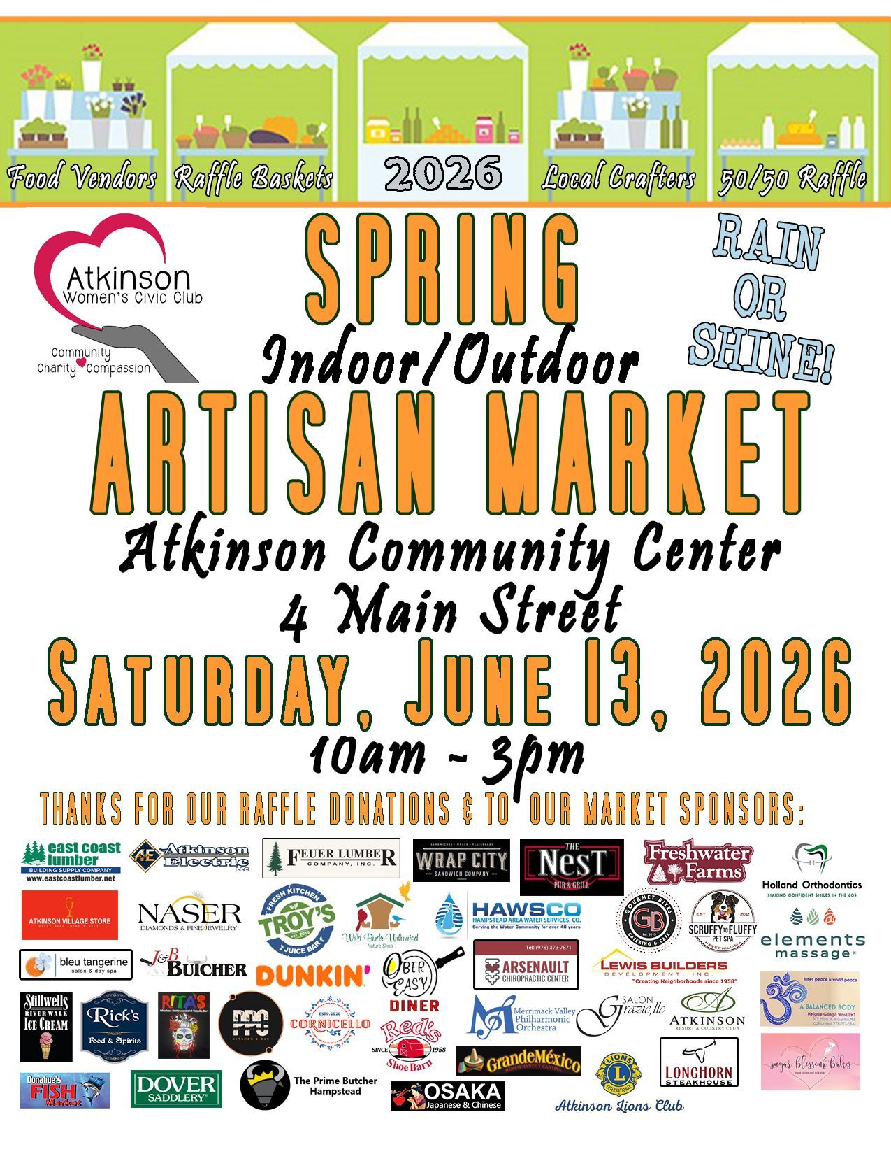 June 2026 Indoor and Outdoor Artisan Market June 2026 Indoor and Outdoor Artisan Market