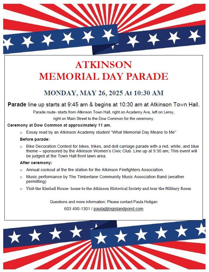 2025 Atkinson NH Memorial Day Parade