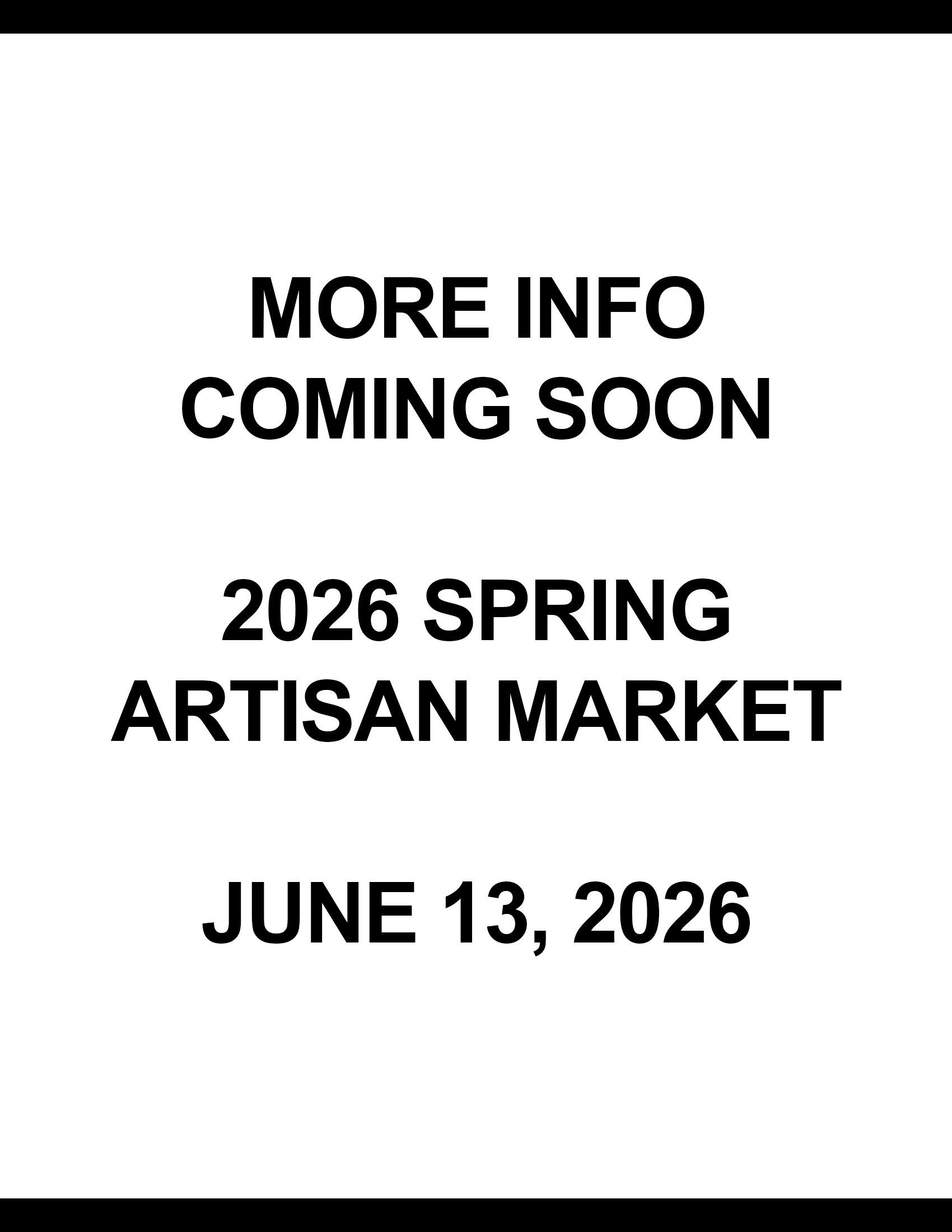 June 2026 Indoor and Outdoor Artisan Market