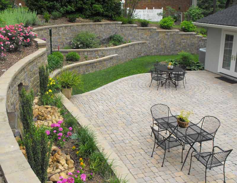 stone patio - landscape architecture in Tri-Cities VA & TN, Virginia & West Virginia