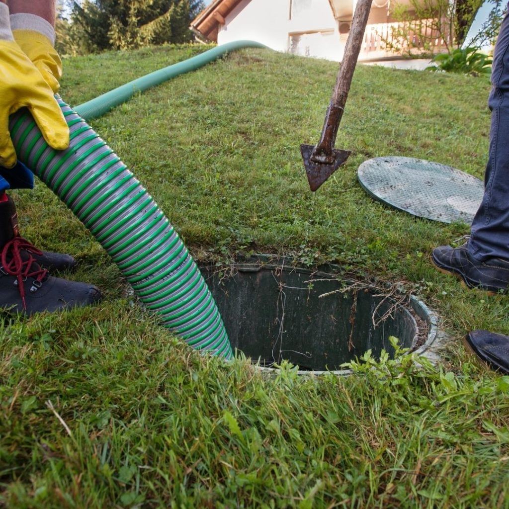 Septic Pump In Garden