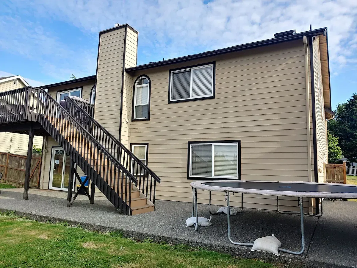 Freshly painted beige home