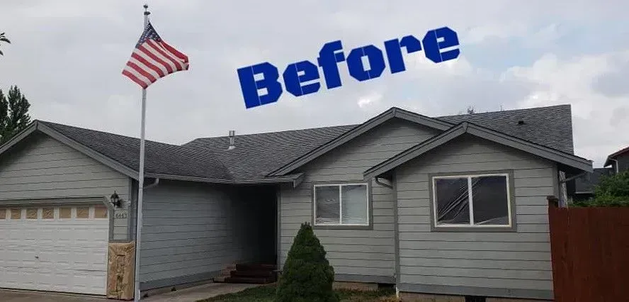 Exterior of Bellingham home before painting