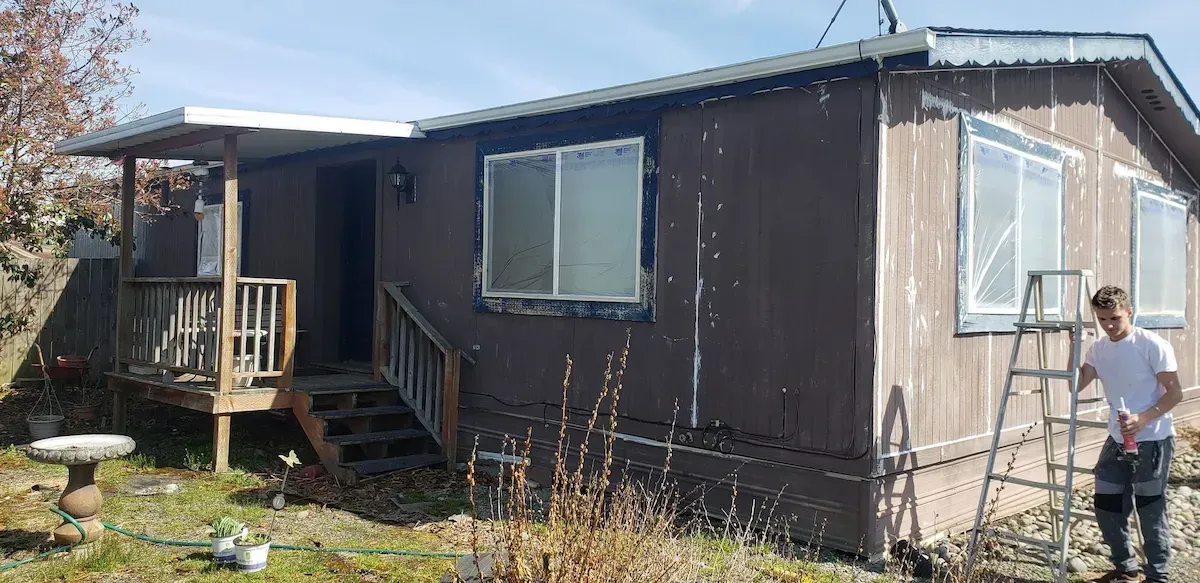 Bellingham, WA home with weathered paint