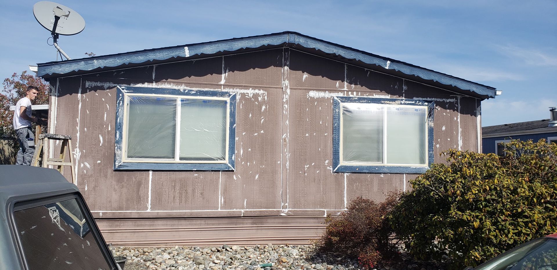 Bellingham house before painting, faded exterior