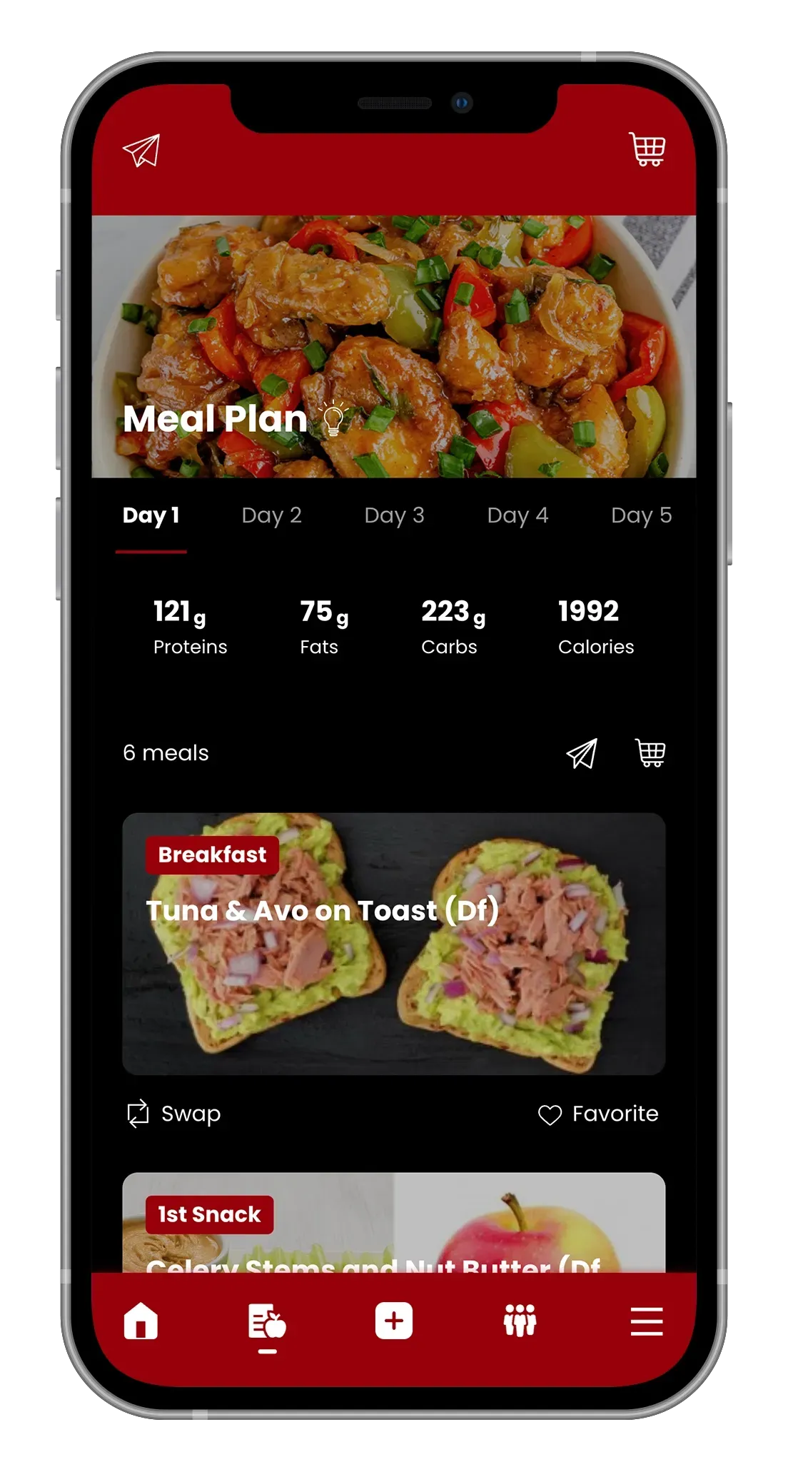 A white smartphone mockup displayed vertically against a neutral background, featuring a placeholder for app screenshots.