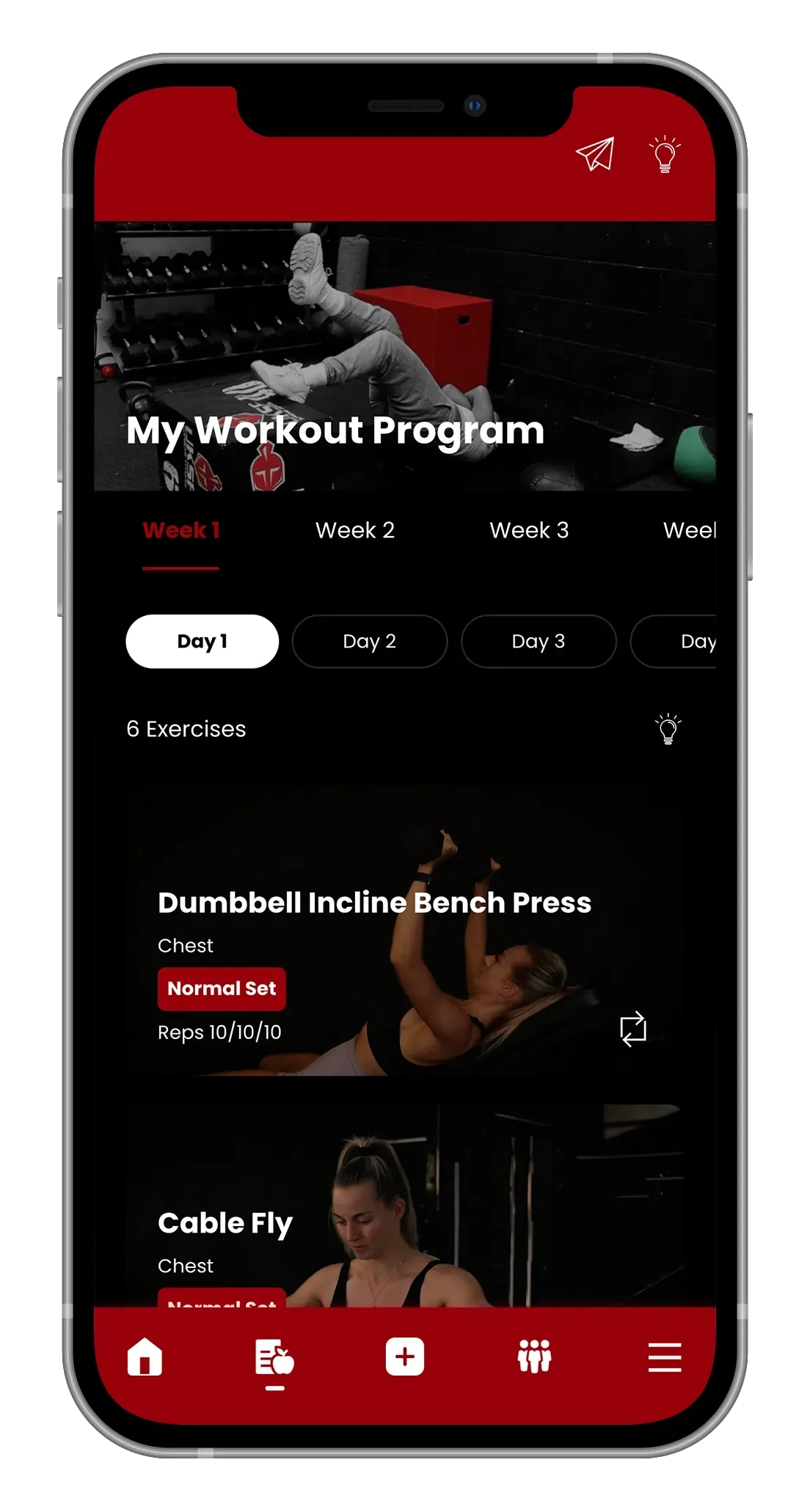 A white smartphone mockup displayed vertically against a neutral background, featuring a placeholder for app screenshots.