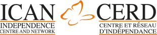 A logo for ican cerd independence centre and network