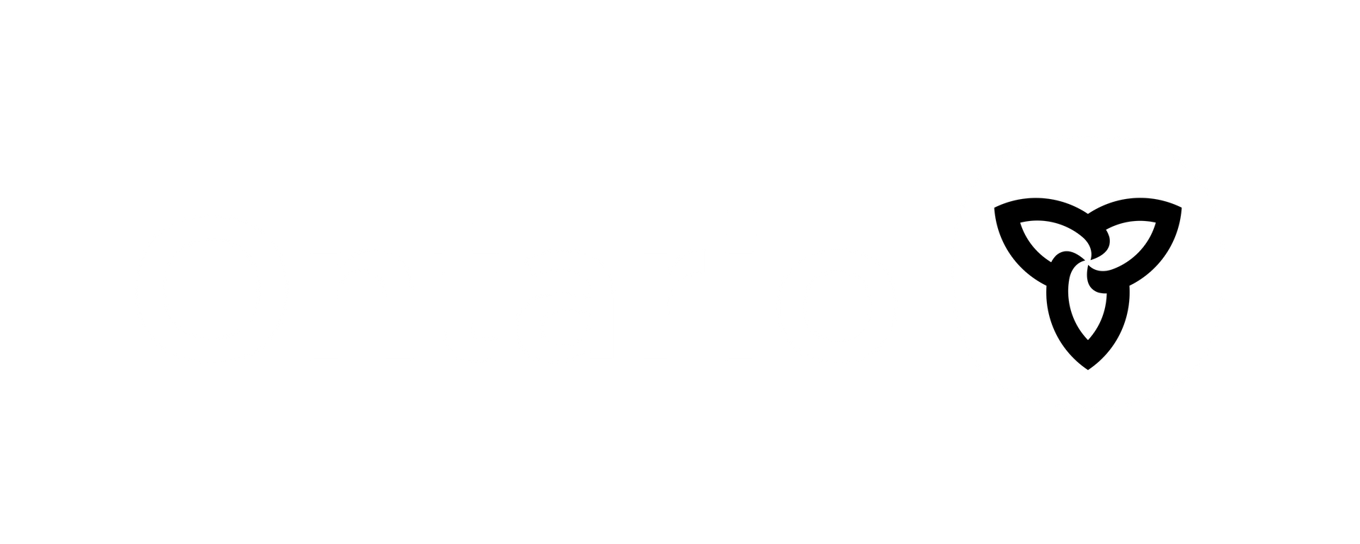 Ontario logo drawn in white and black