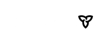 Ontario logo drawn in white and black