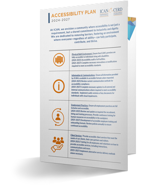 An accessibility plan is displayed on a white background