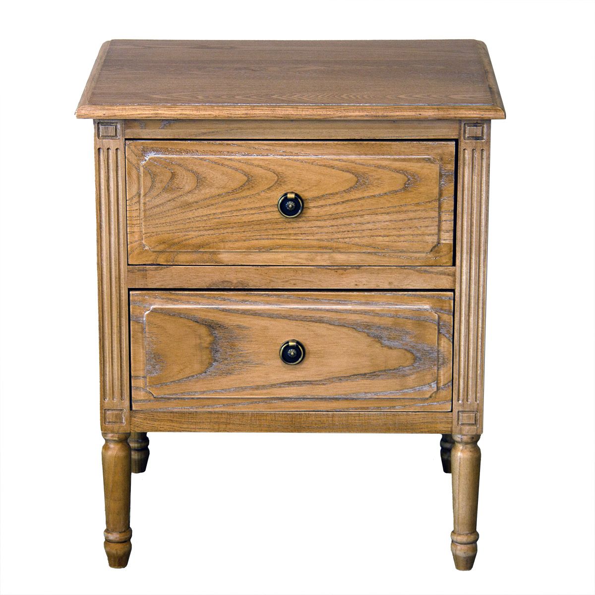 A bedside unit with two drawers