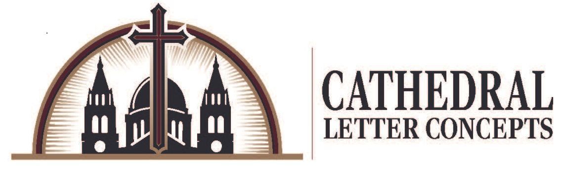 The logo for cathedral corporation is green and white