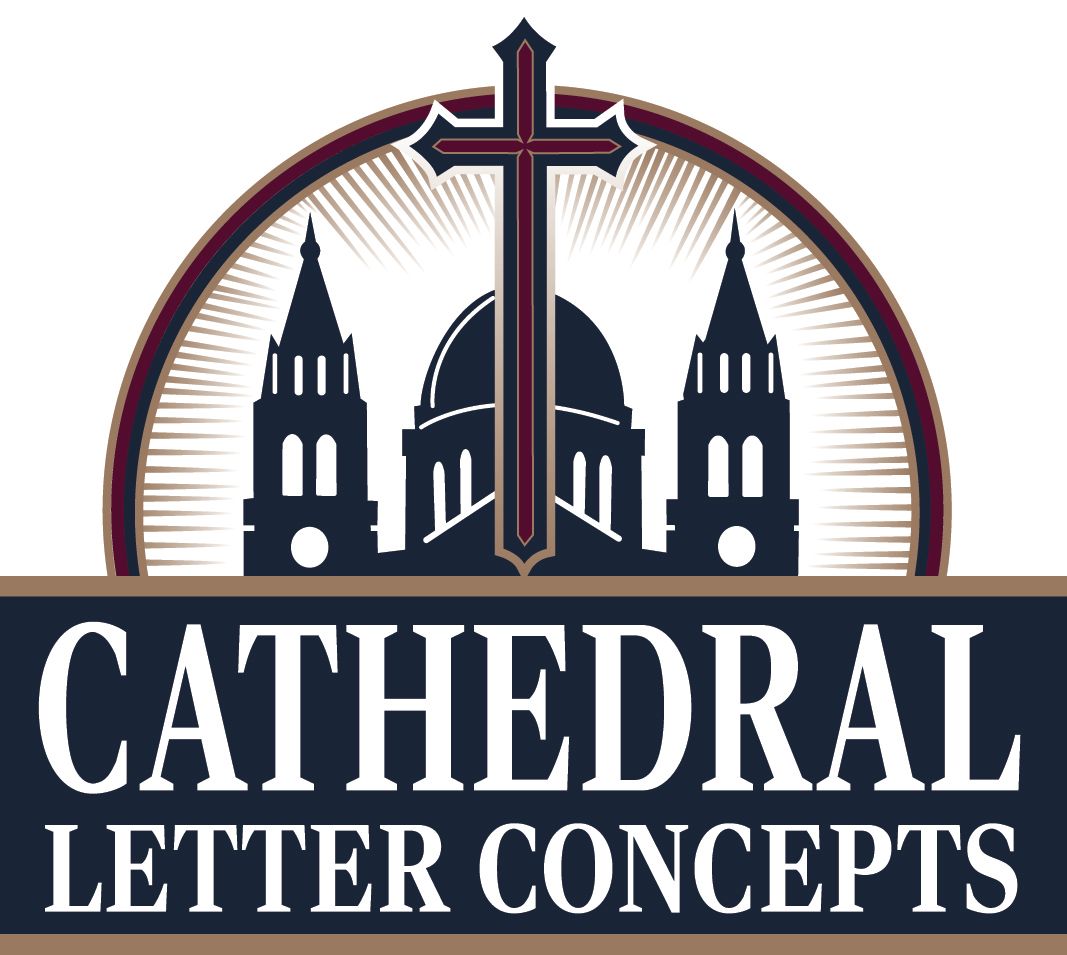 The logo for cathedral corporation is green and white