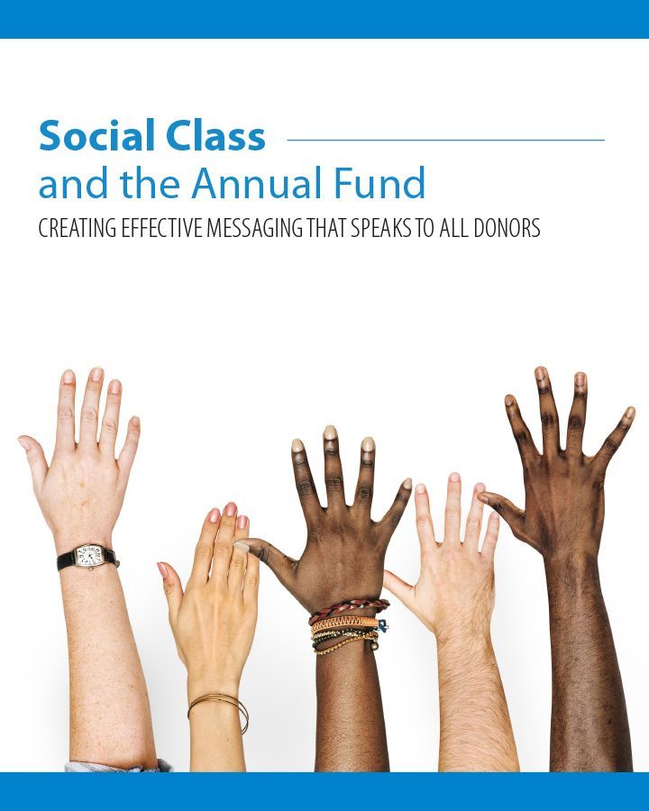 A poster for social class and the annual fund