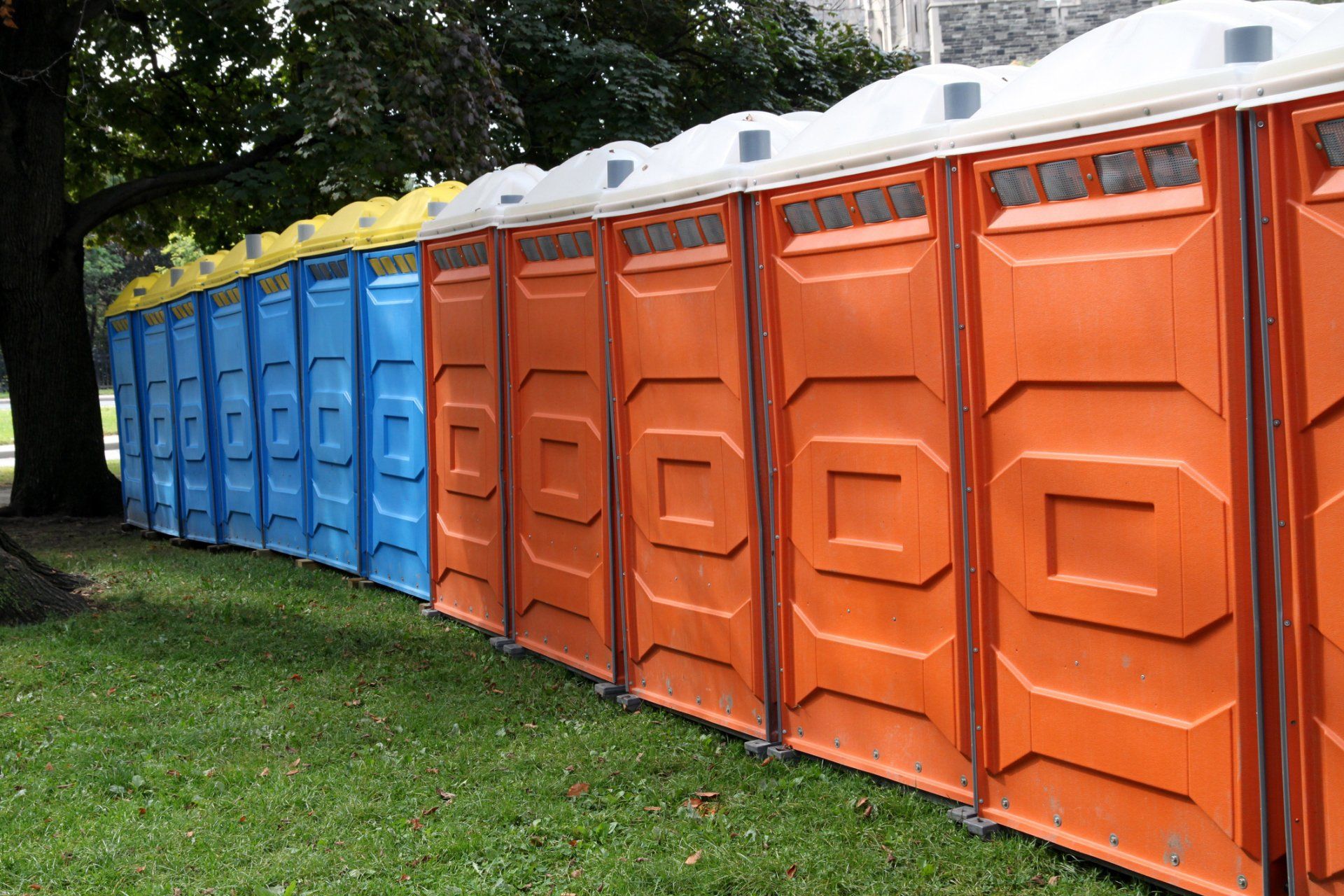 Tipped-Over Portable Toilets