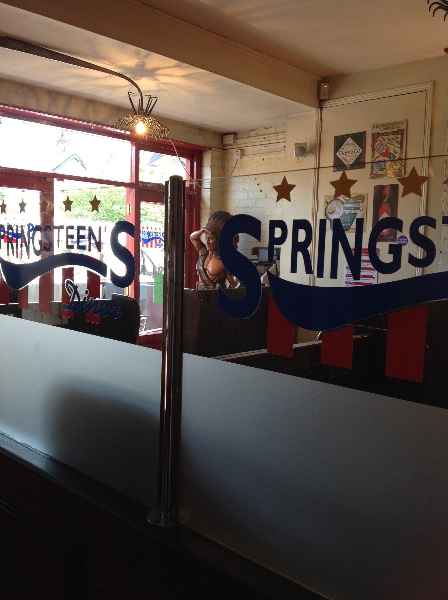 A restaurant with a sign that says springs on it