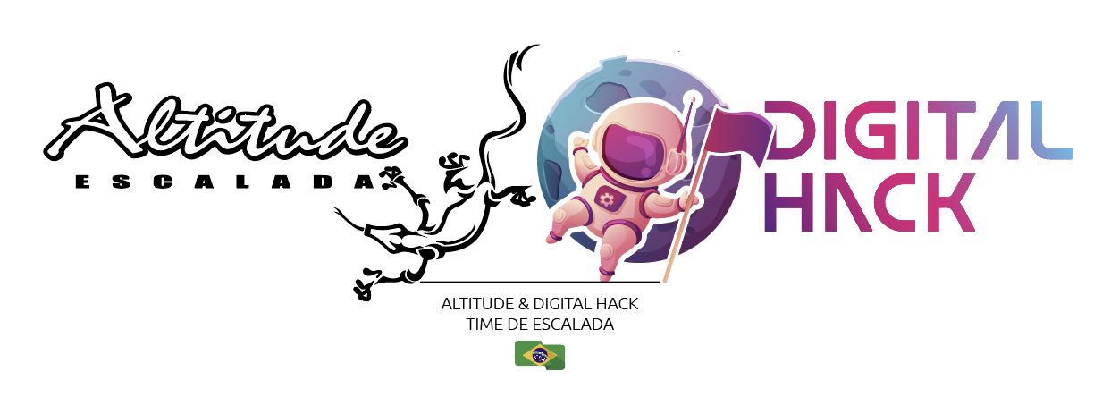 Um logotipo para uma empresa chamada digital hack com um astronauta nele.