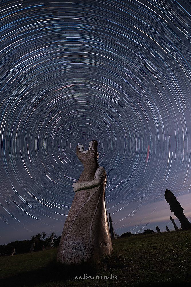 Landschap bretagene startrails
