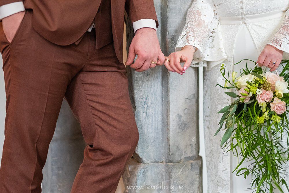 detail huwelijksfoto's