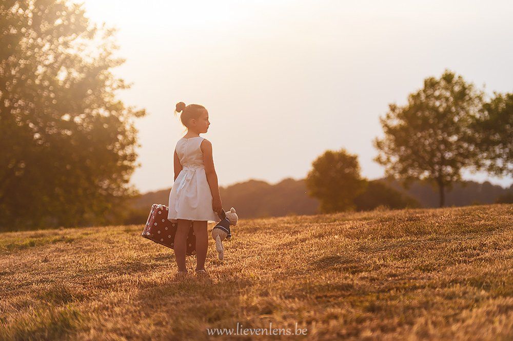 communie foto natuur sfeer meisje