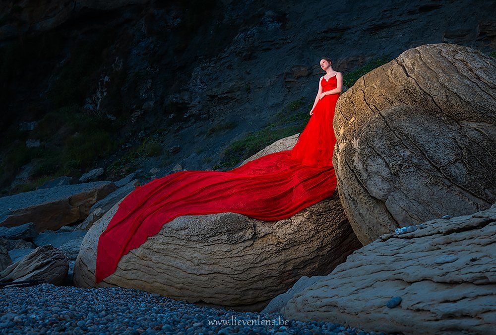 Fashion red dress france