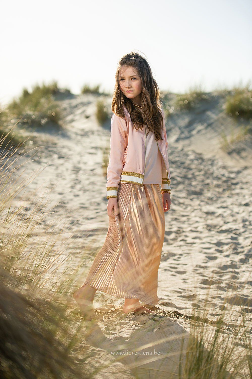 communiefoto meisje zee strand