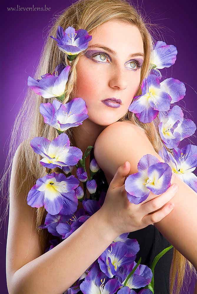 Studio foto met bloemen