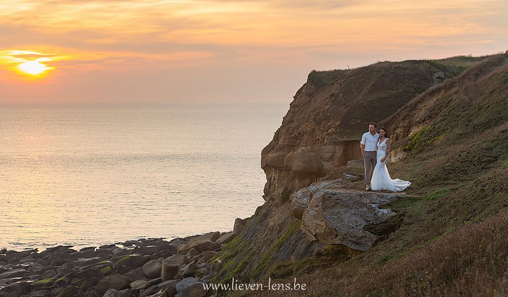 Huwelijksfoto's aan de opaalkust in noord frankrijk